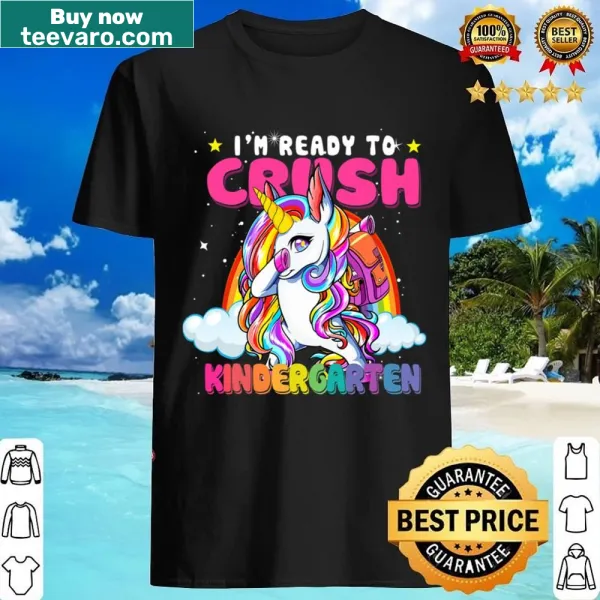 Cute kindergarten shirt for girls with dabbing unicorn graphic