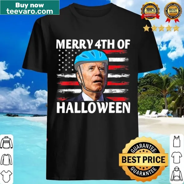 Funny T-shirt with a dazed figure on a bike for Halloween