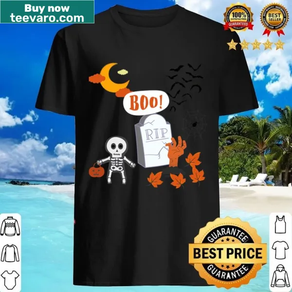 Halloween shirt with a playful 'Boo' graphic