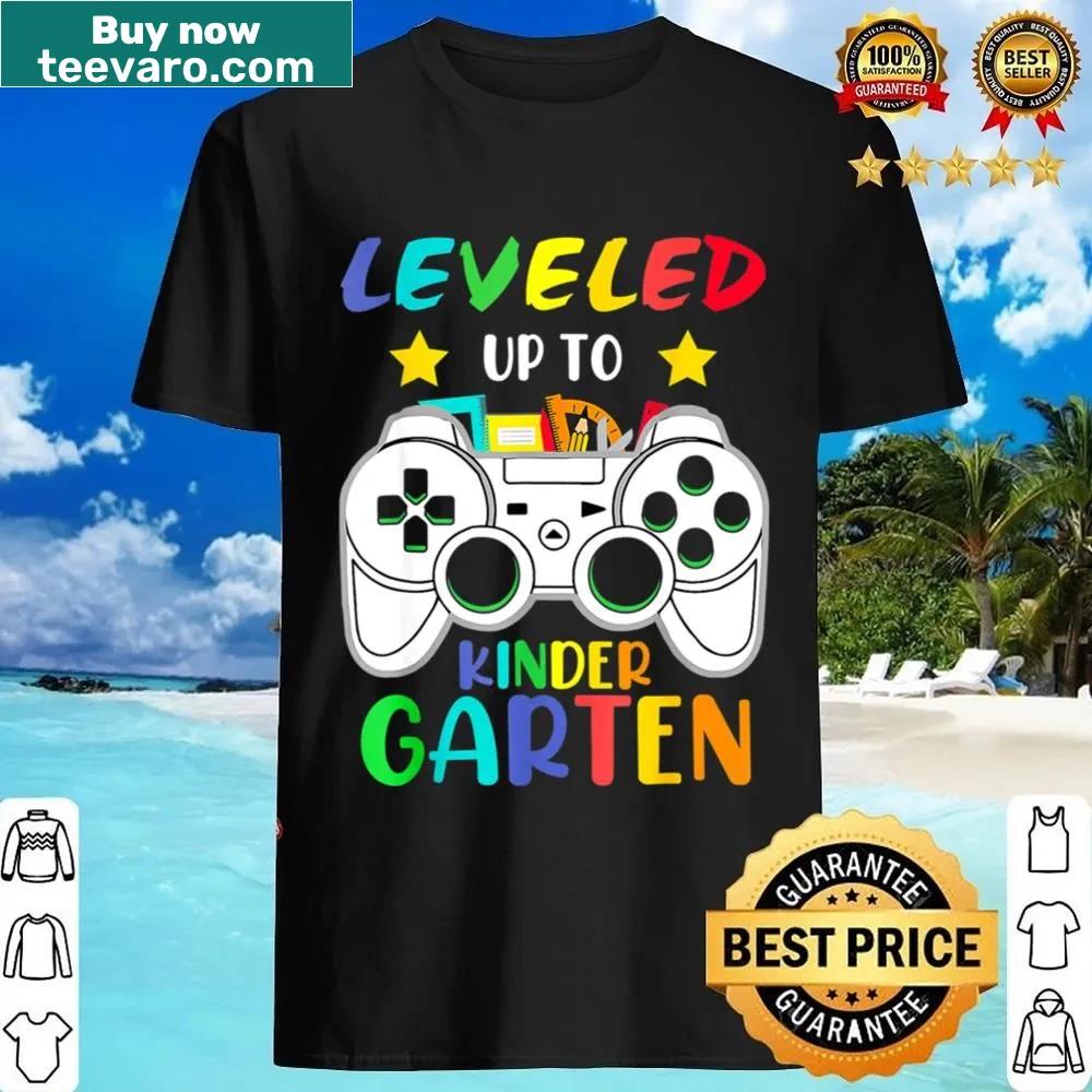 Kindergarten shirt with gamepad graphic celebrating a new grade