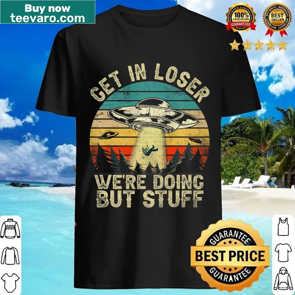 Retro alien-themed T-shirt with humorous text