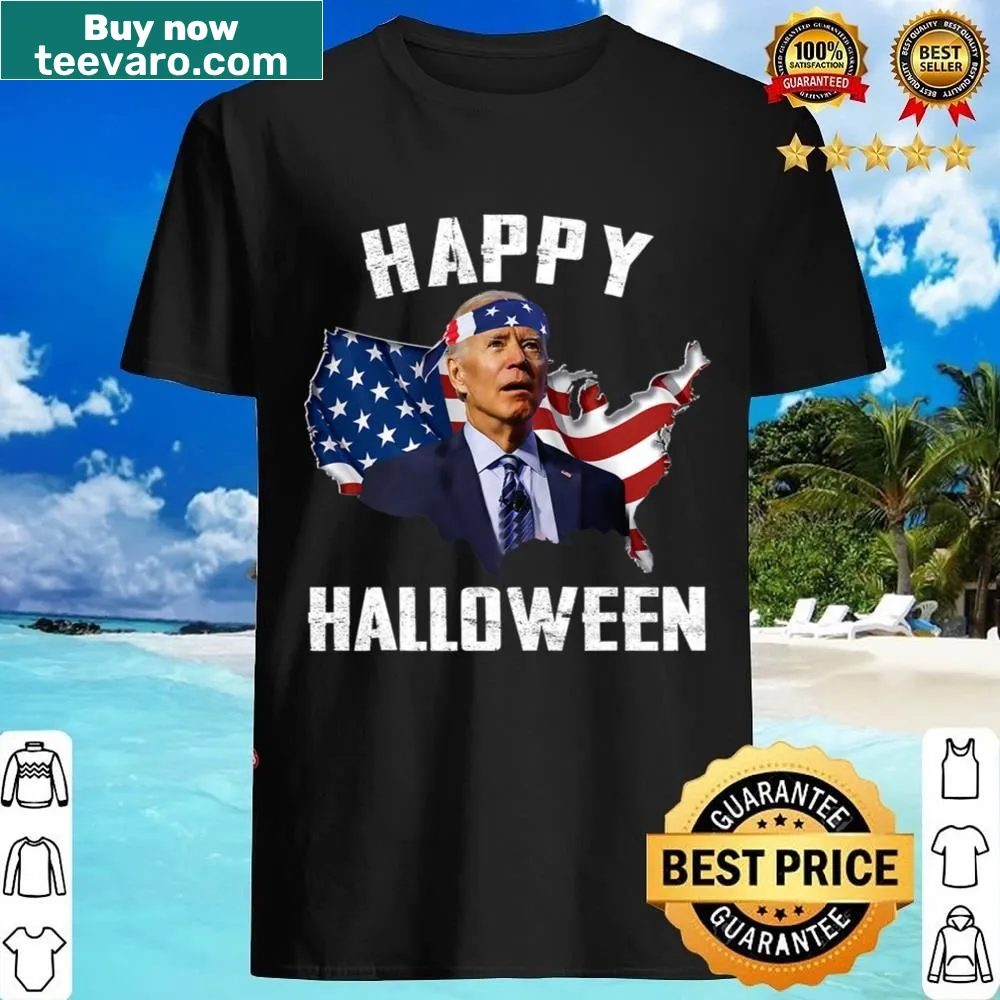 Funny Halloween Joe Biden t-shirt with American flag design