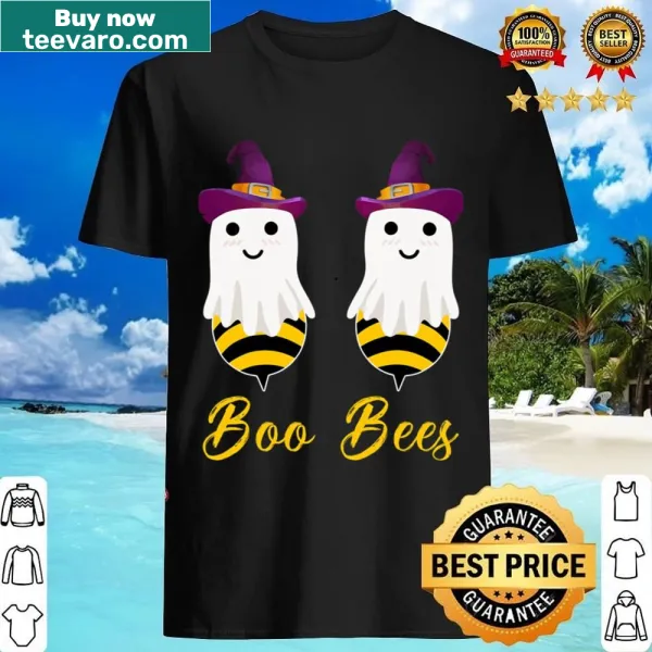 Couples t-shirt with witch and bee design for Halloween
