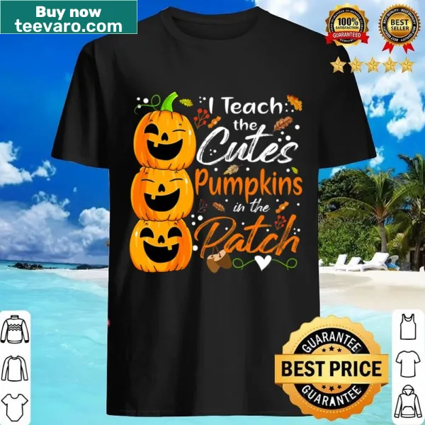 Cute Halloween t-shirt for teachers with pumpkin design