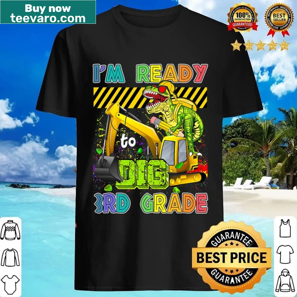 Dinosaur truck shirt for boys entering 3rd grade