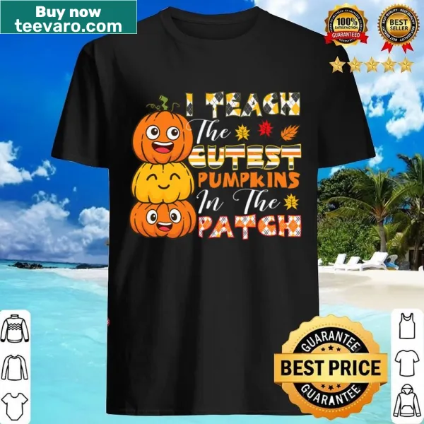 Cute pumpkin-themed Halloween shirt for teachers.