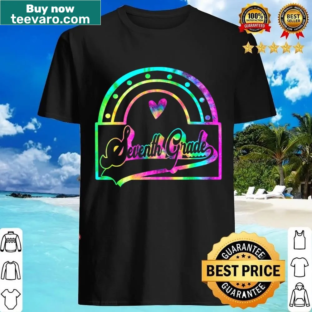 Tie dye rainbow shirt for seventh grade back to school