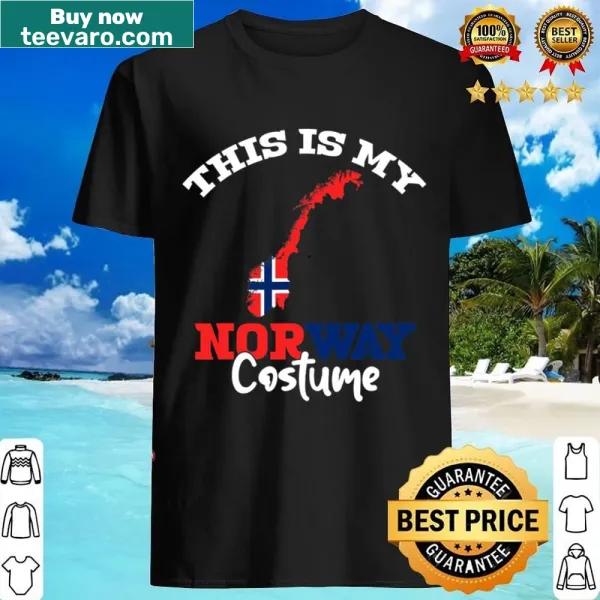 Norway flag Halloween costume shirt for women with playful typography