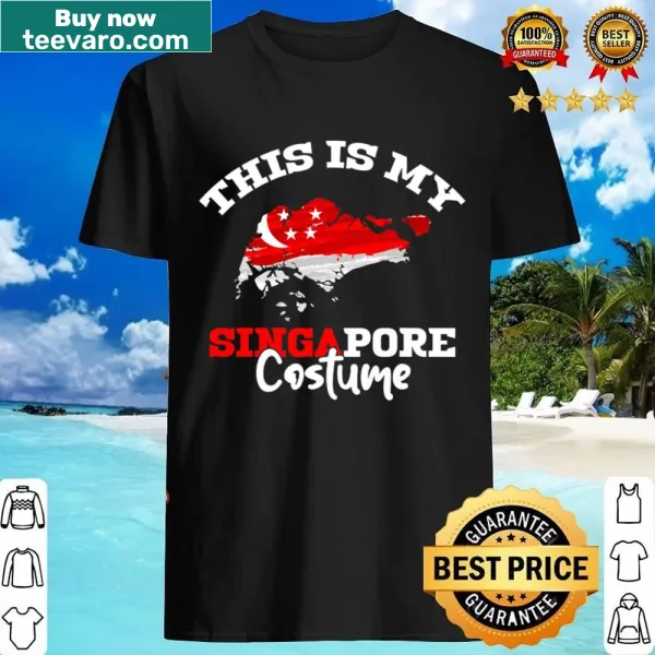 Singapore flag Halloween costume shirt for women with fun typography