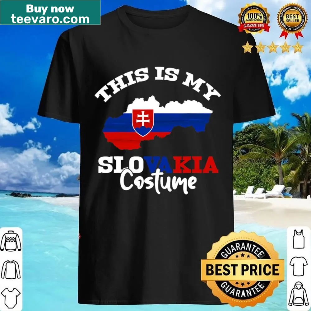 Slovakia flag Halloween costume shirt for women with playful text