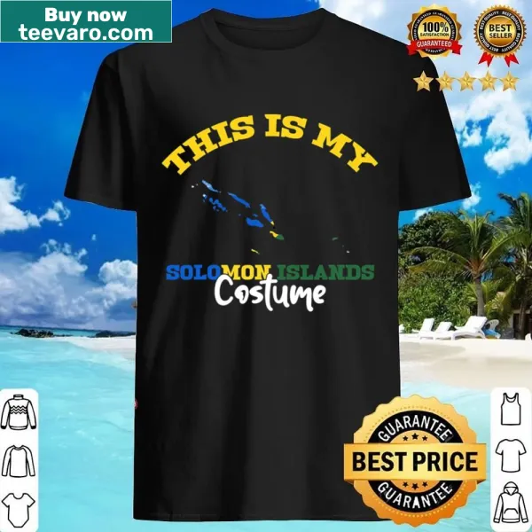 Solomon Islands flag Halloween costume shirt for unisex with playful typography