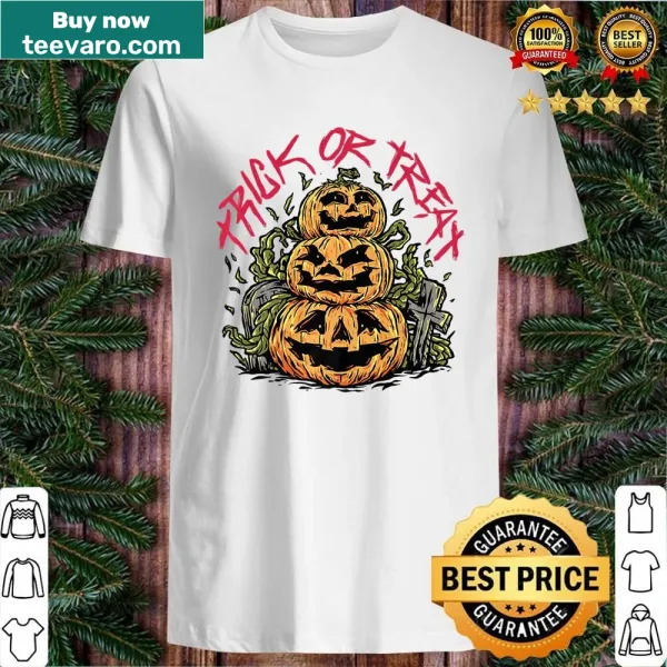 Vintage distressed Halloween pumpkin shirt