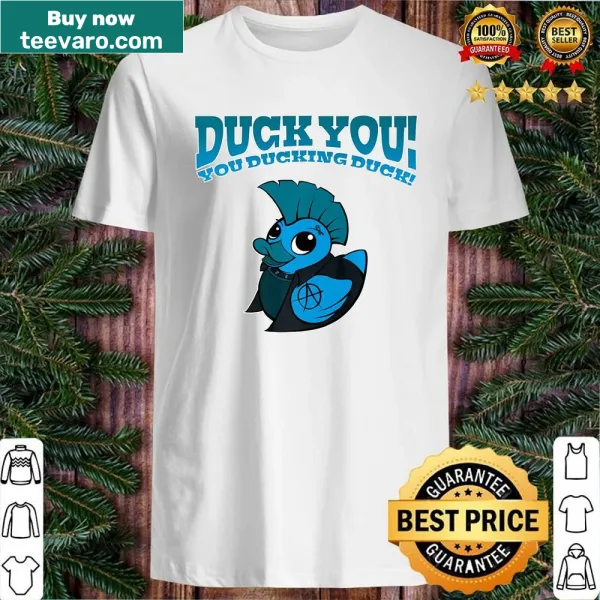 Funny T-shirt featuring a play on words about ducks.