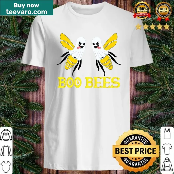 Matching couples Halloween shirt with bees and ghosts graphic