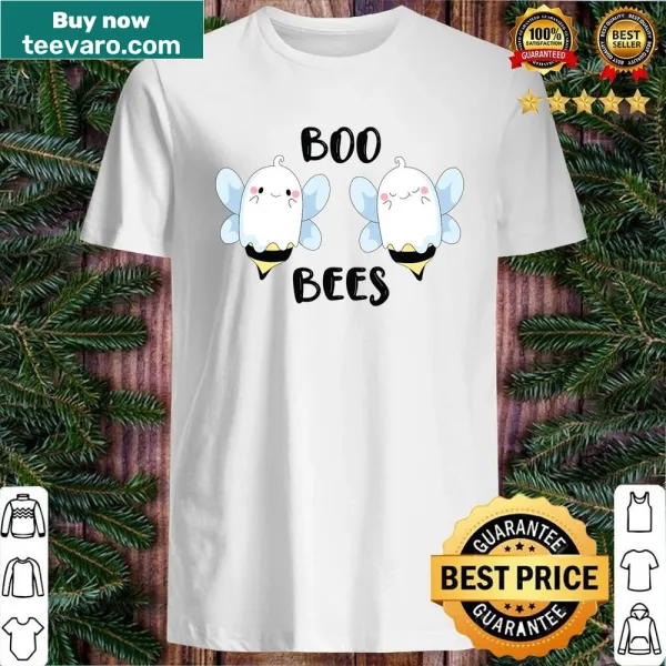 Cartoon ghost bees design with the text Boo Bees for couples