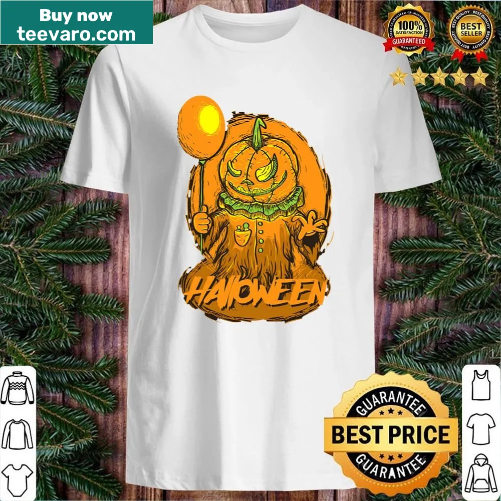 Whimsical pumpkin doll design with balloon for Halloween