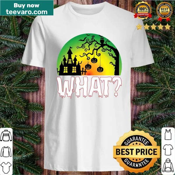 Funny Halloween shirt with a cat holding a knife