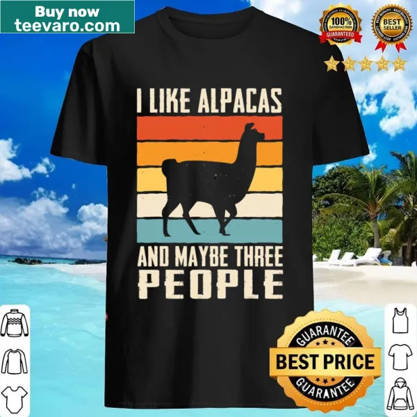 Cute shirt featuring an illustration of llamas and alpacas.