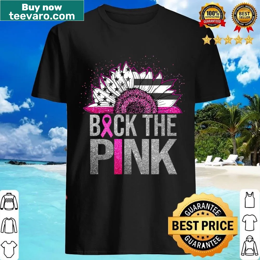 Sunflower graphic with pink ribbon for breast cancer awareness