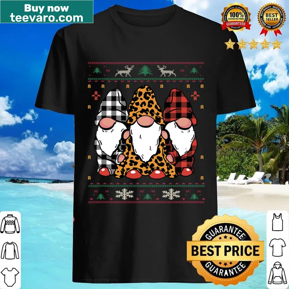Christmas-themed shirt with Santa Claus and angel designs