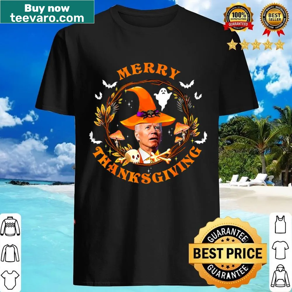 Humorous shirt featuring a confused Joe Biden for Thanksgiving and Halloween