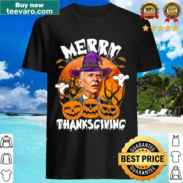 Vintage-style Thanksgiving shirt with humorous design referencing Joe Biden.