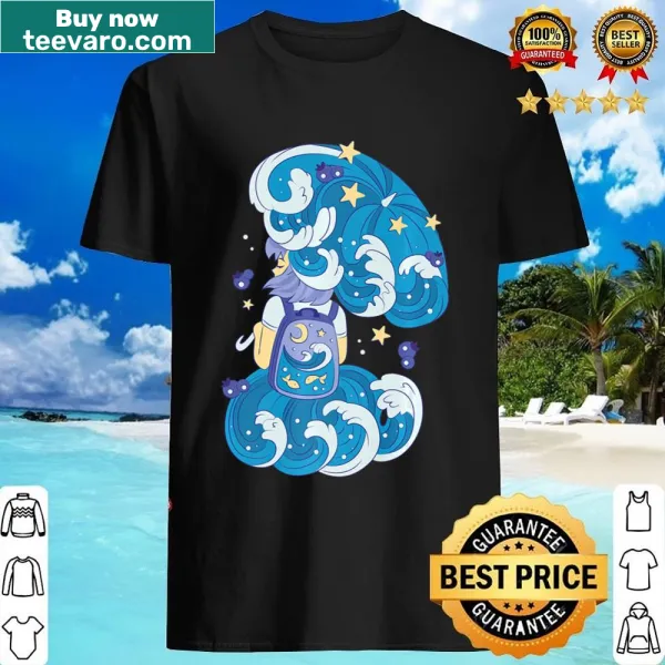 Chibi kawaii shirt featuring anime art and the word senpai.