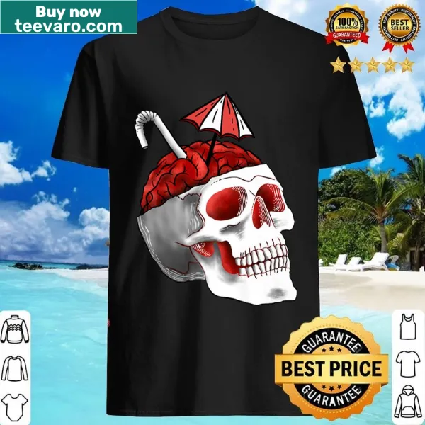 Spooky skull design for Halloween drinking games T-shirt