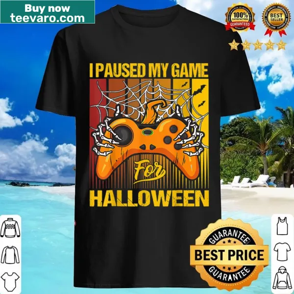 Gaming Halloween shirt with humorous text