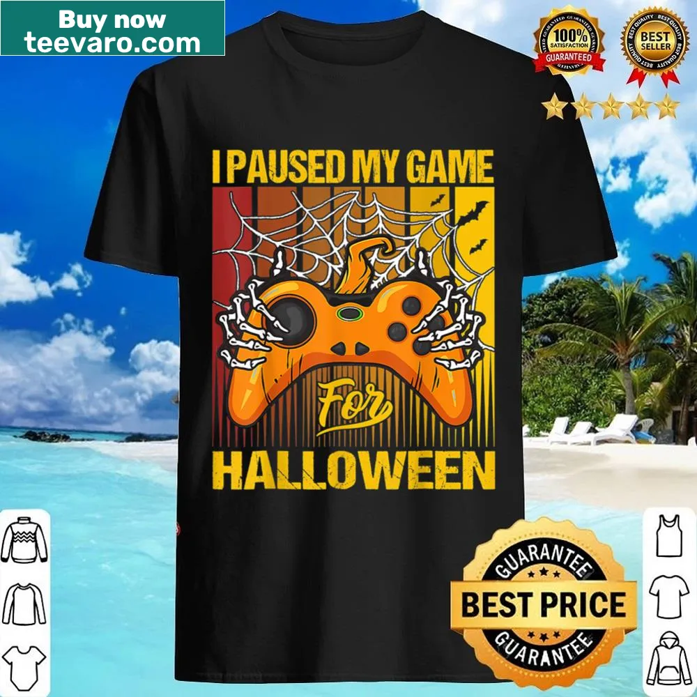 Gaming Halloween shirt with humorous text
