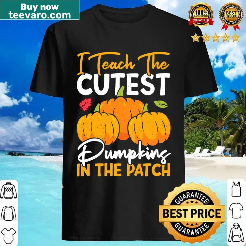 Fun Halloween shirt for teachers featuring cute pumpkins and playful text