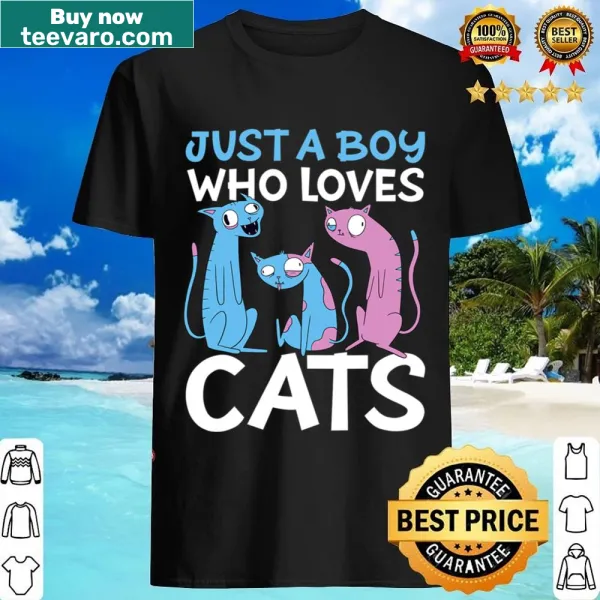 Playful typography on a shirt for cat-loving boys