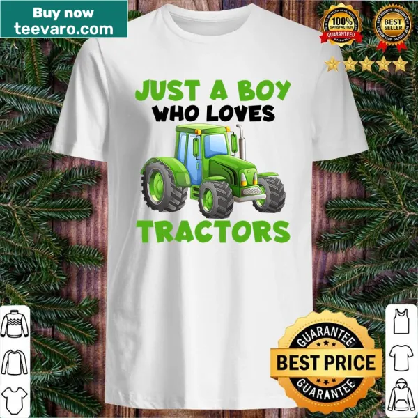 Cartoon tractor graphic shirt for kids who love farming