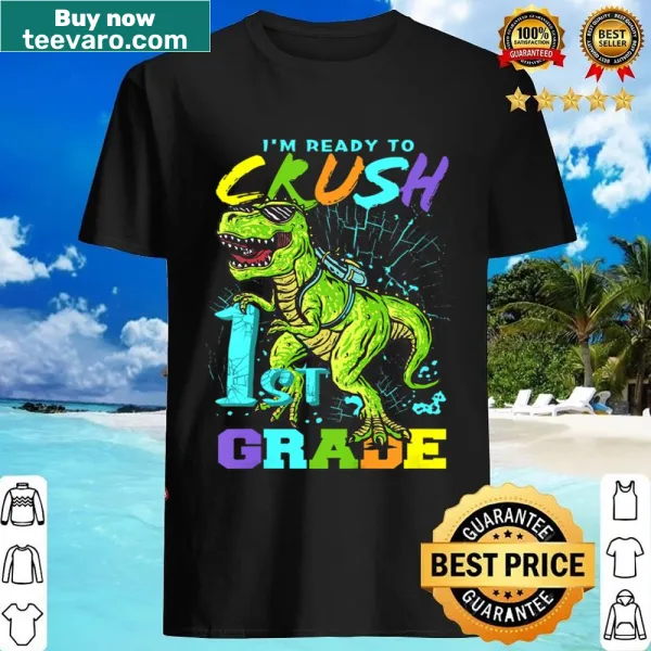 Funny T-rex shirt for kids with a school theme