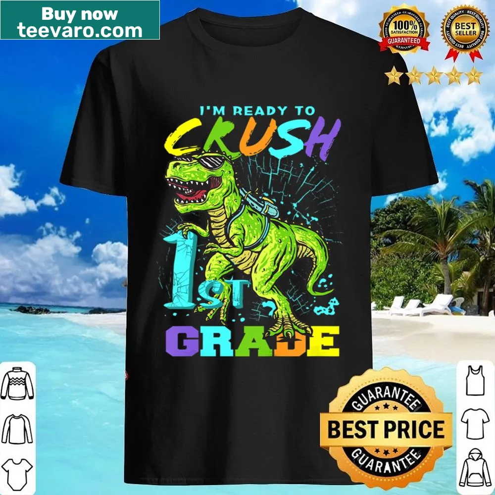 Funny T-rex shirt for kids with a school theme