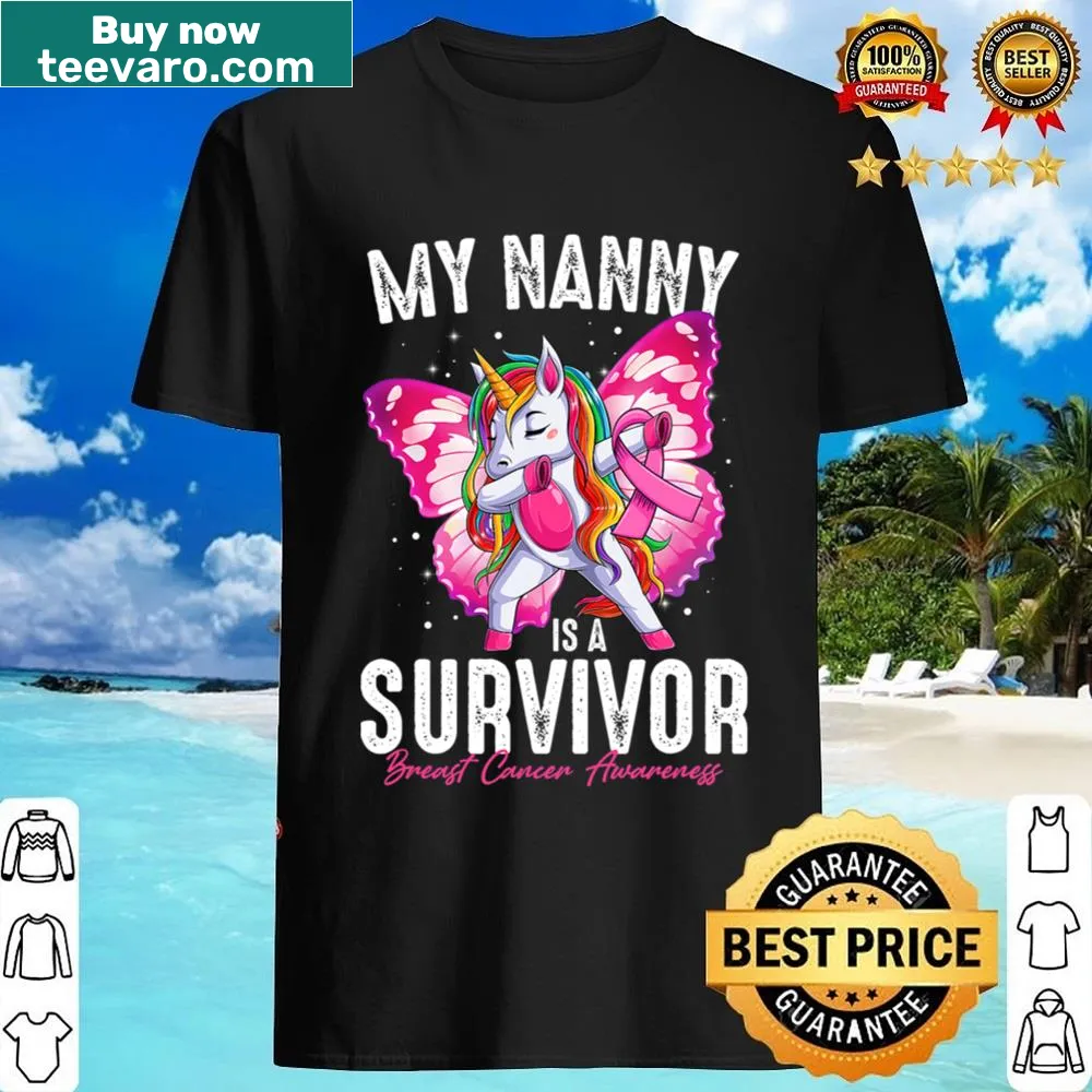Breast cancer awareness t-shirt featuring unicorn and survivor message