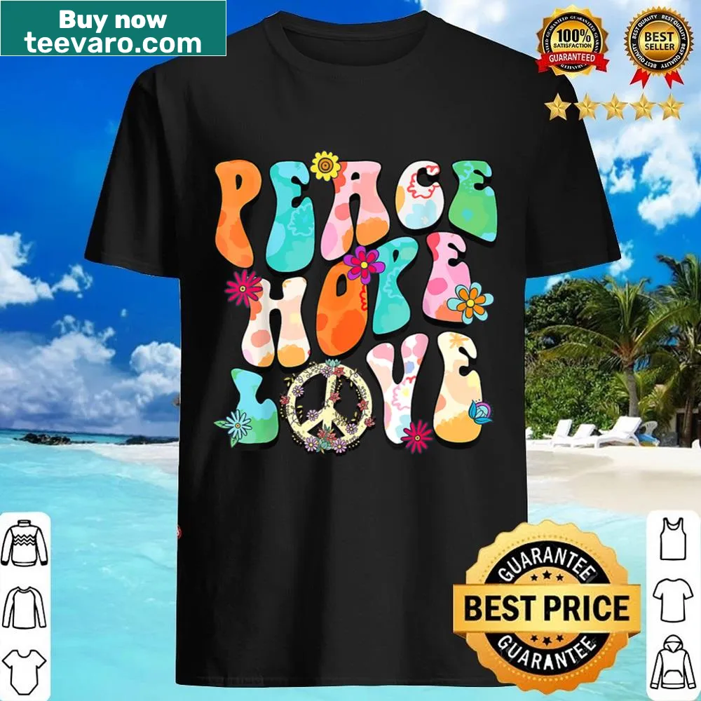 Retro hippie shirt featuring a peace sign for Halloween costumes