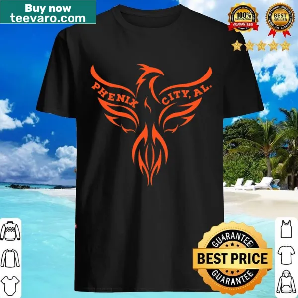 Phenix City shirt with wings design celebrating local pride