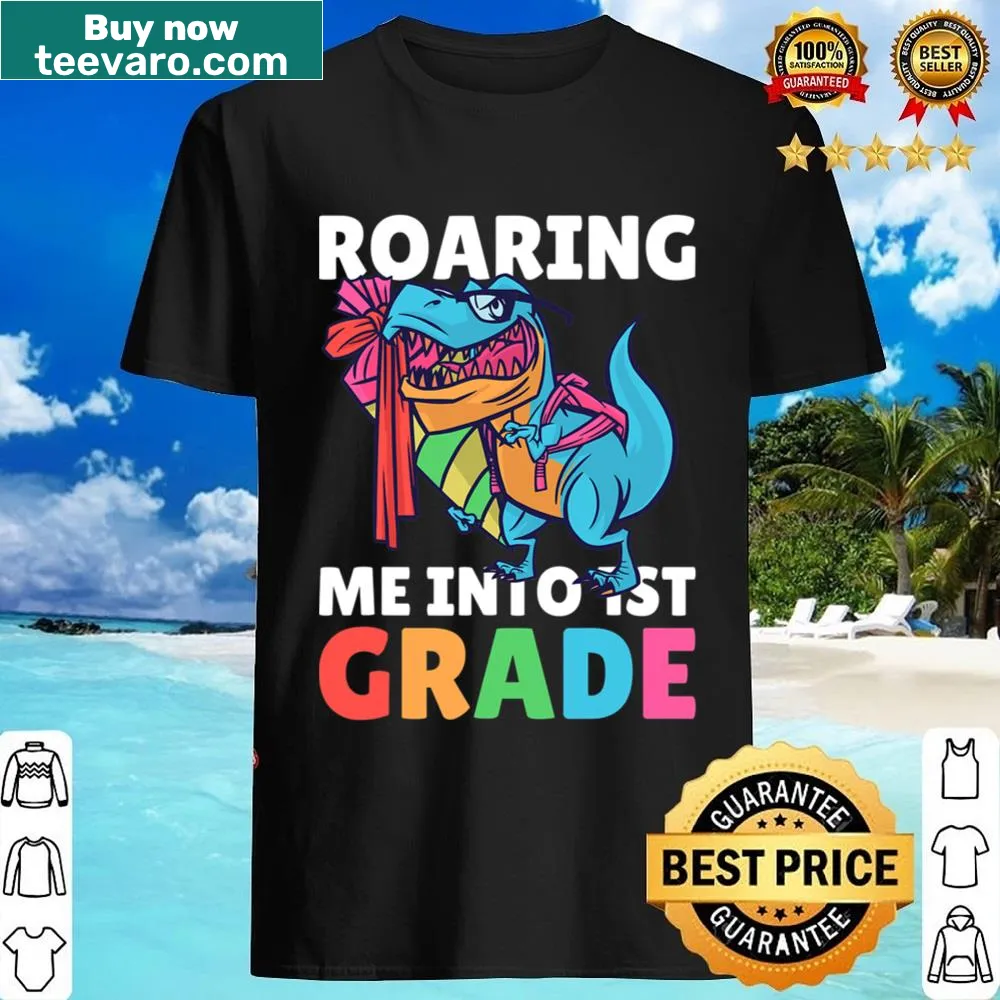 Dinosaur graphic T-shirt for kids starting 1st grade