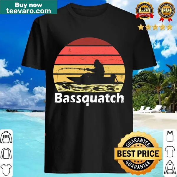 Vintage Bassquatch fishing shirt with funny graphic