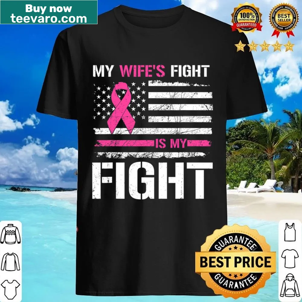 USA flag with 'Wife's Fight Is My Fight' text for awareness