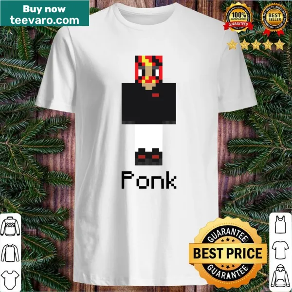 Minecraft-themed shirt with playful gaming text