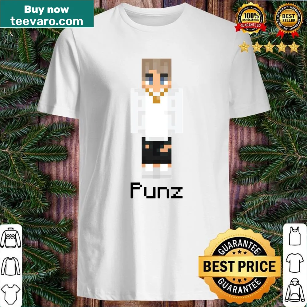 Minecraft-themed shirt with playful text for fans of Punz
