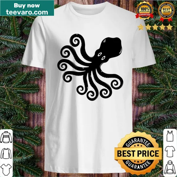 Shirt featuring an illustration of an ancient Greek octopus