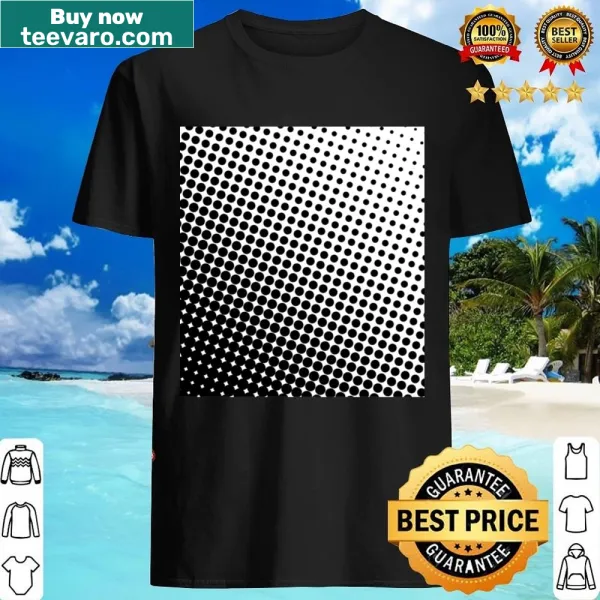 Sleeveless shirt with a pattern of black and white polka dots
