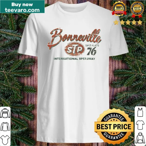 Vintage distressed Bonneville-stp 76 racing shirt