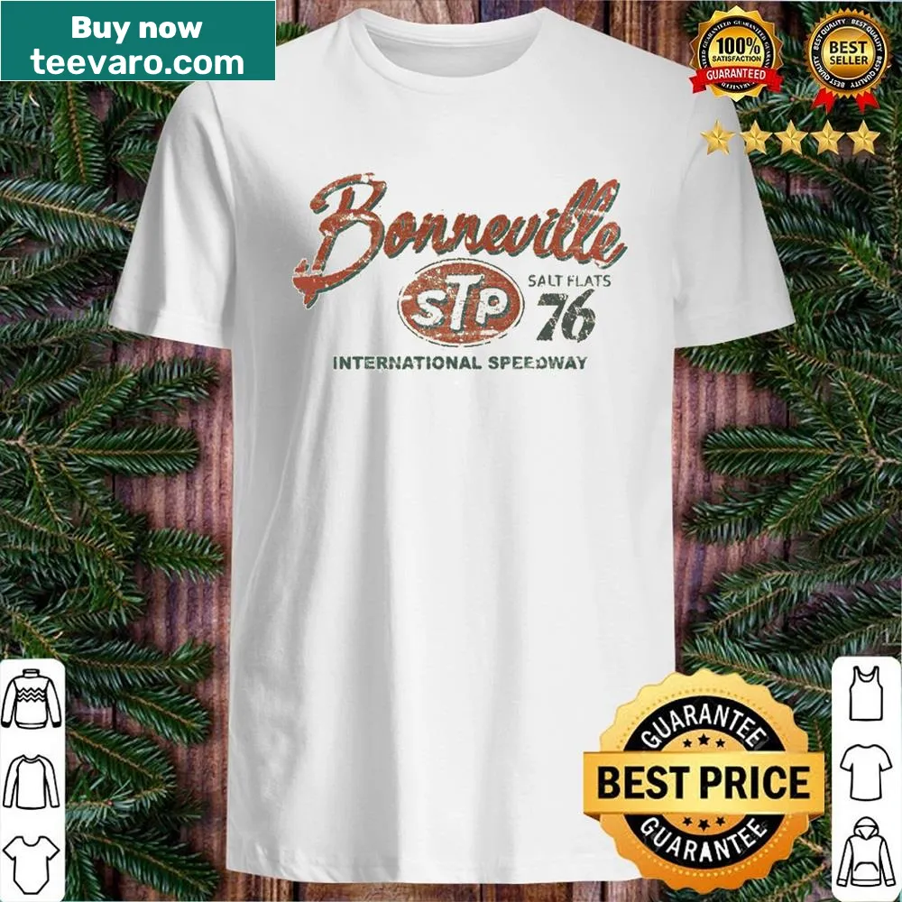 Vintage distressed Bonneville-stp 76 racing shirt