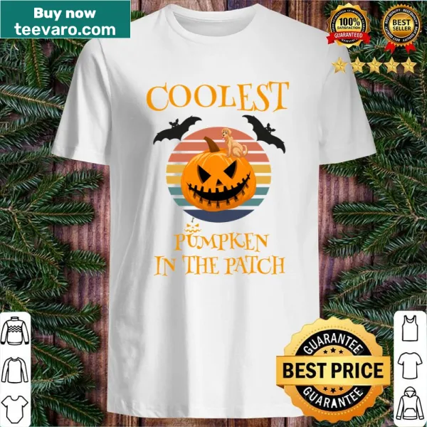 Cute dog in a pumpkin patch Halloween t-shirt