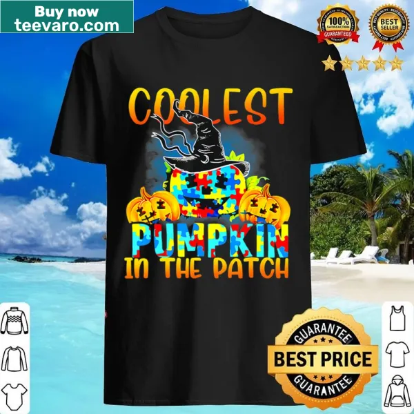 Funny Halloween shirt with the phrase 'Coolest Pumpkin In The Patch'