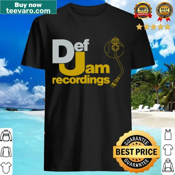 DJ recordings themed shirt with playful typography